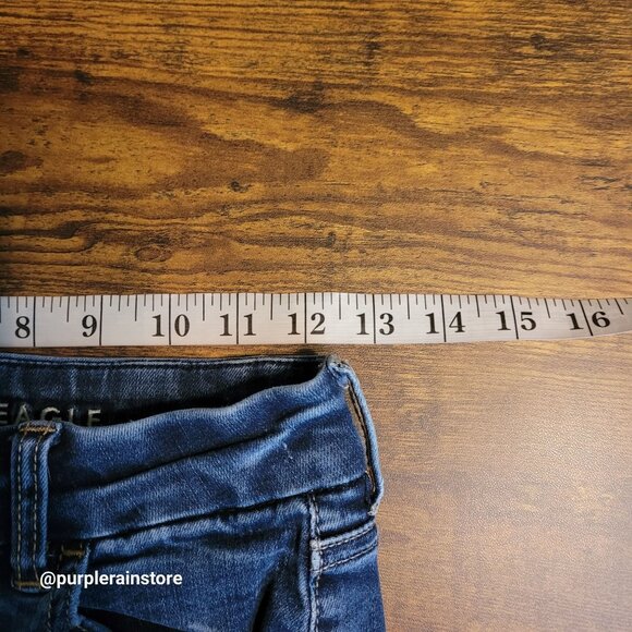 American Eagle Jeans 4 S Curvy Super Hi Rise Jegging Next Level Stretch Denim - Picture 7 of 12